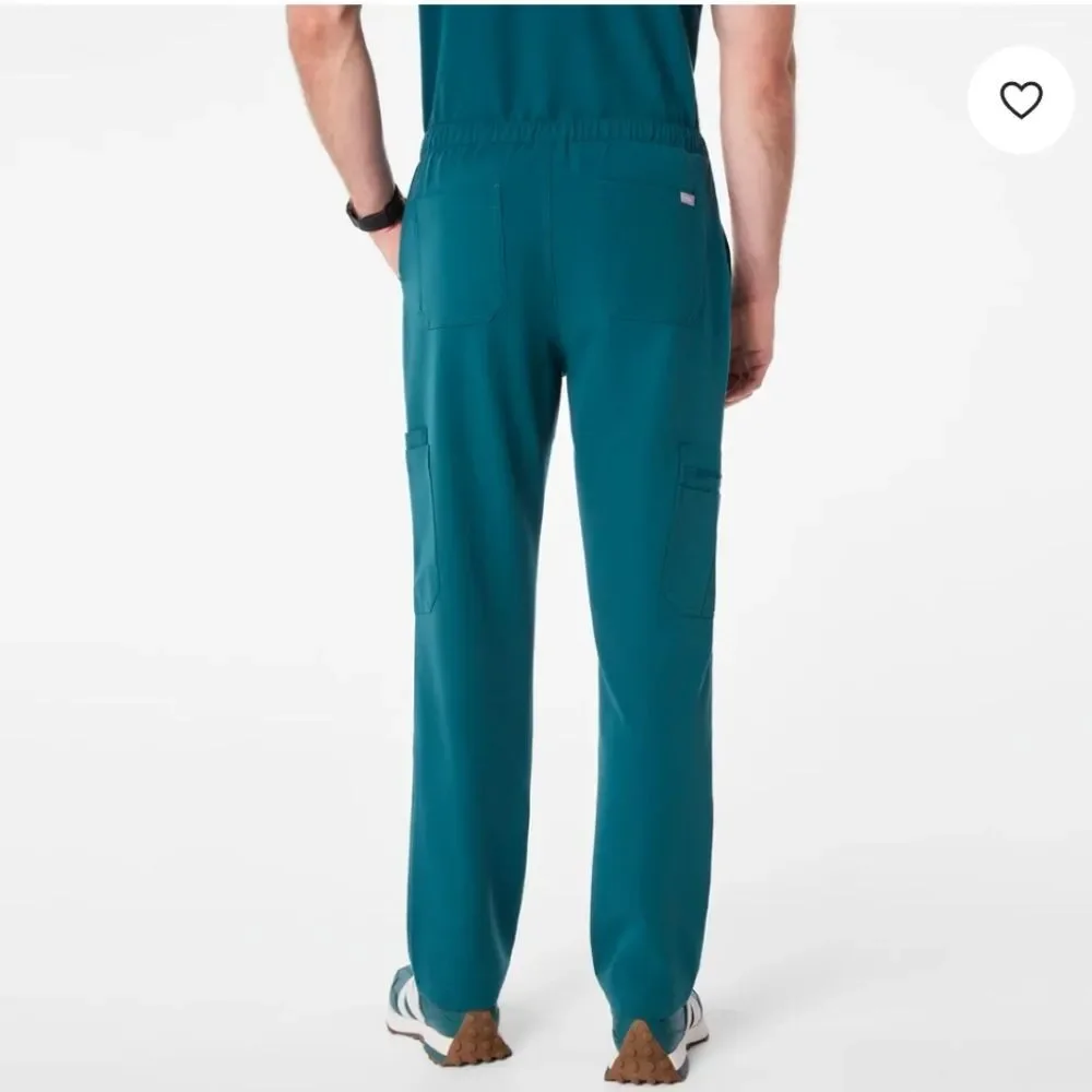 Figs Scrubs Pants Cairo Cargo Scrub Pants Caribbean Blue Zip Fly Tie Waist XL /S